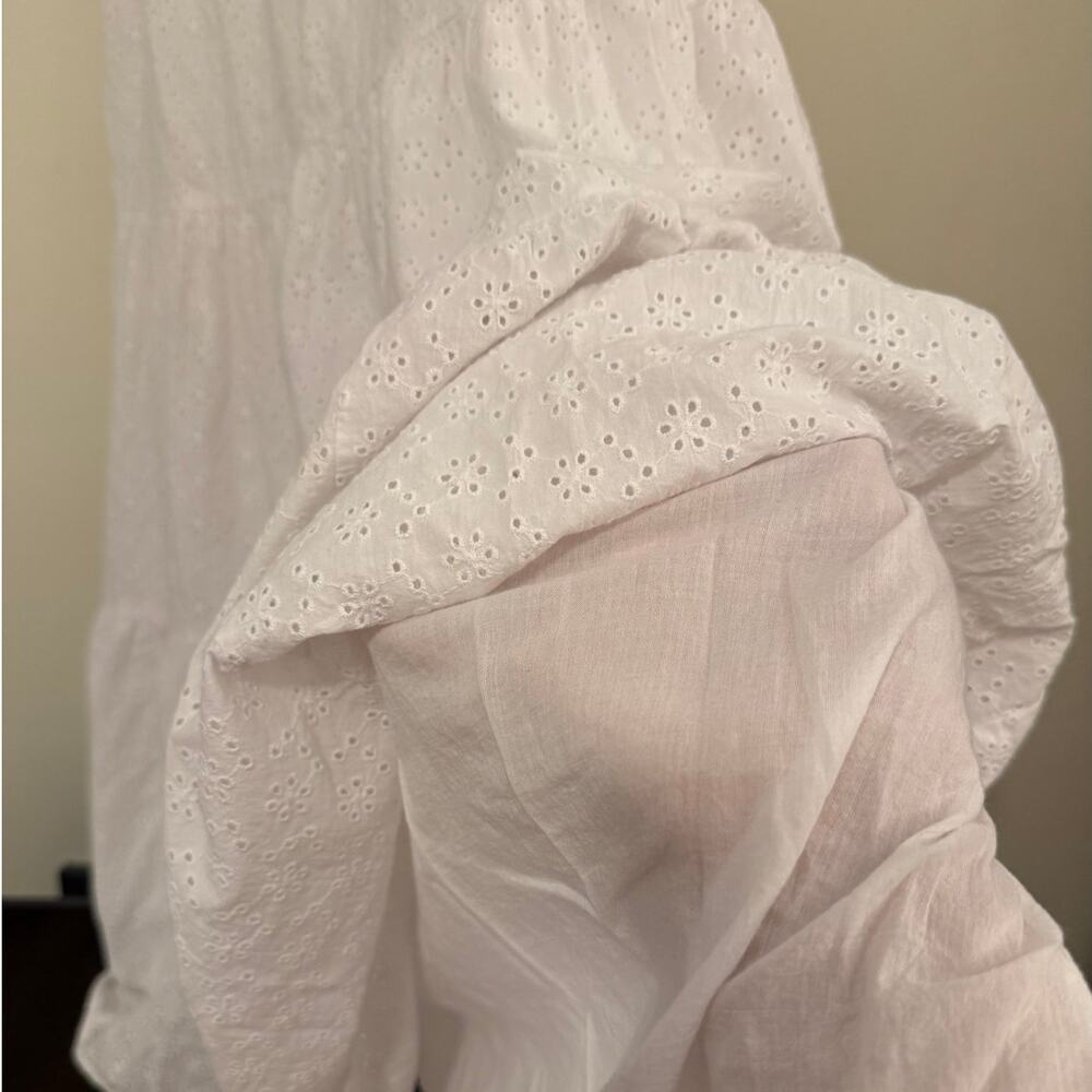 White cotton tiered sundress- Size M, The Drop - Picture 4 of 8